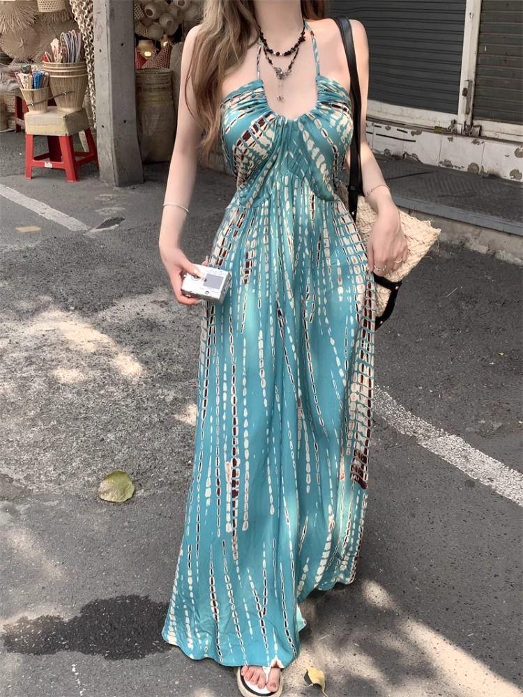 Women's College-Style White Dress – 2026 Summer French-Inspired Waist-Cinching Long Skirt