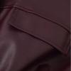 Womens Faux Leather Jacket Stand Collar Short Length Slim Waist Pockets Street Style Winter 2025