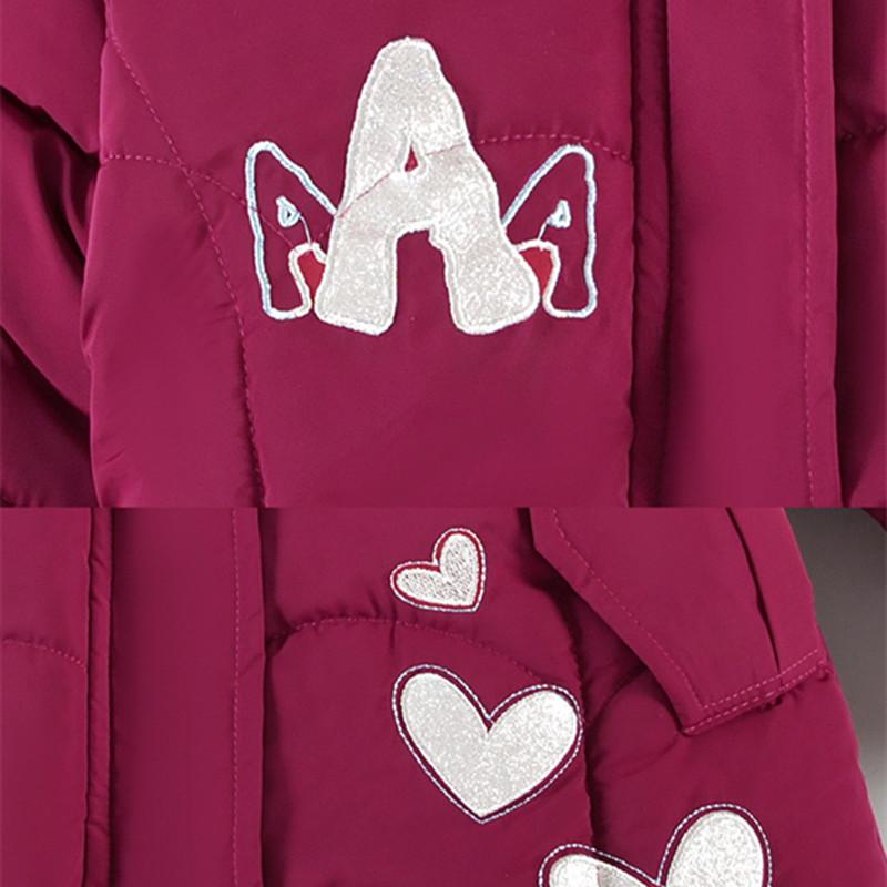 Girls Warm Winter Coat Fleece Lined Thick Long Jacket Kids Outerwear