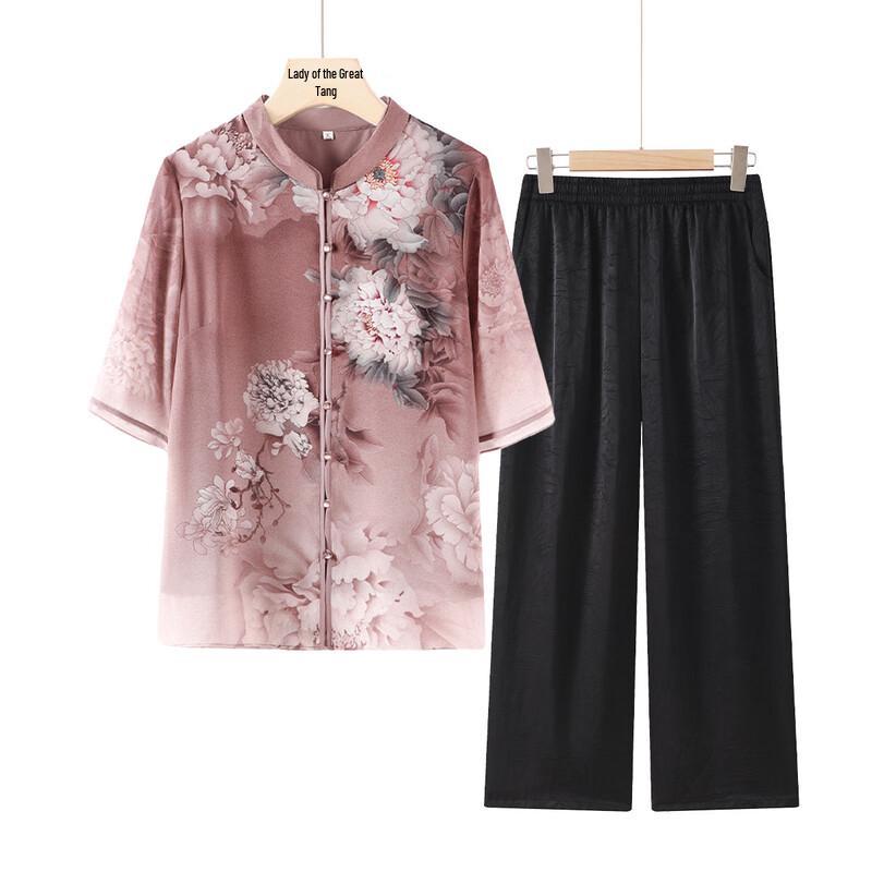 Datang Furen Elderly Women s Lightweight Summer Blouse Set XL