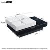 Coffee Table Rotatable, High-Gloss Sofa Table Upper Tabletop Freely Rotatable, Modern Tea Table, Rectangular Center Table Home Office, White & Black