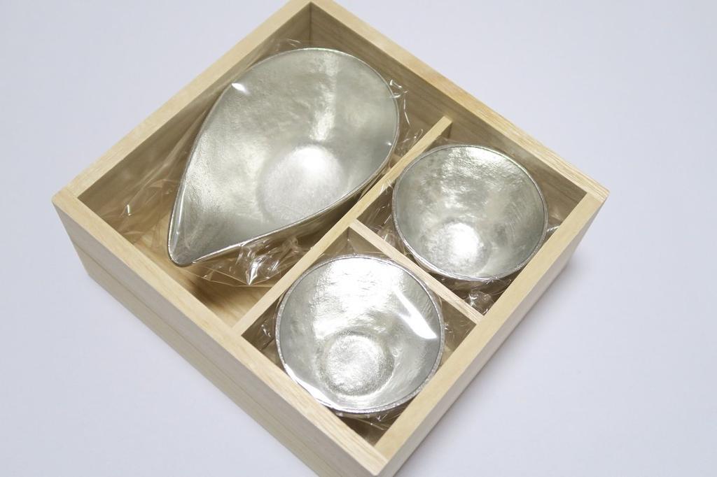 Nousaku Katakuchi Guinomi Set of 2 Katakuchi Small Guinomi Paulownia Box Set -