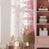 30*90cm Pink Flower Wall Stickers for Living Room Bedroom Background Wall Decor Room Daughter Room Wall Decal Kitchen Wallpaper