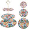 3-Tier Mandala Diamond Art Cake Stand Kit Acrylic Diamond Art Tray for Weddings Birthdays Thanksgiving Elegant Table Decor