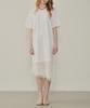 Melly And Rose Satin Color Block Jersey Dress (315124)_White