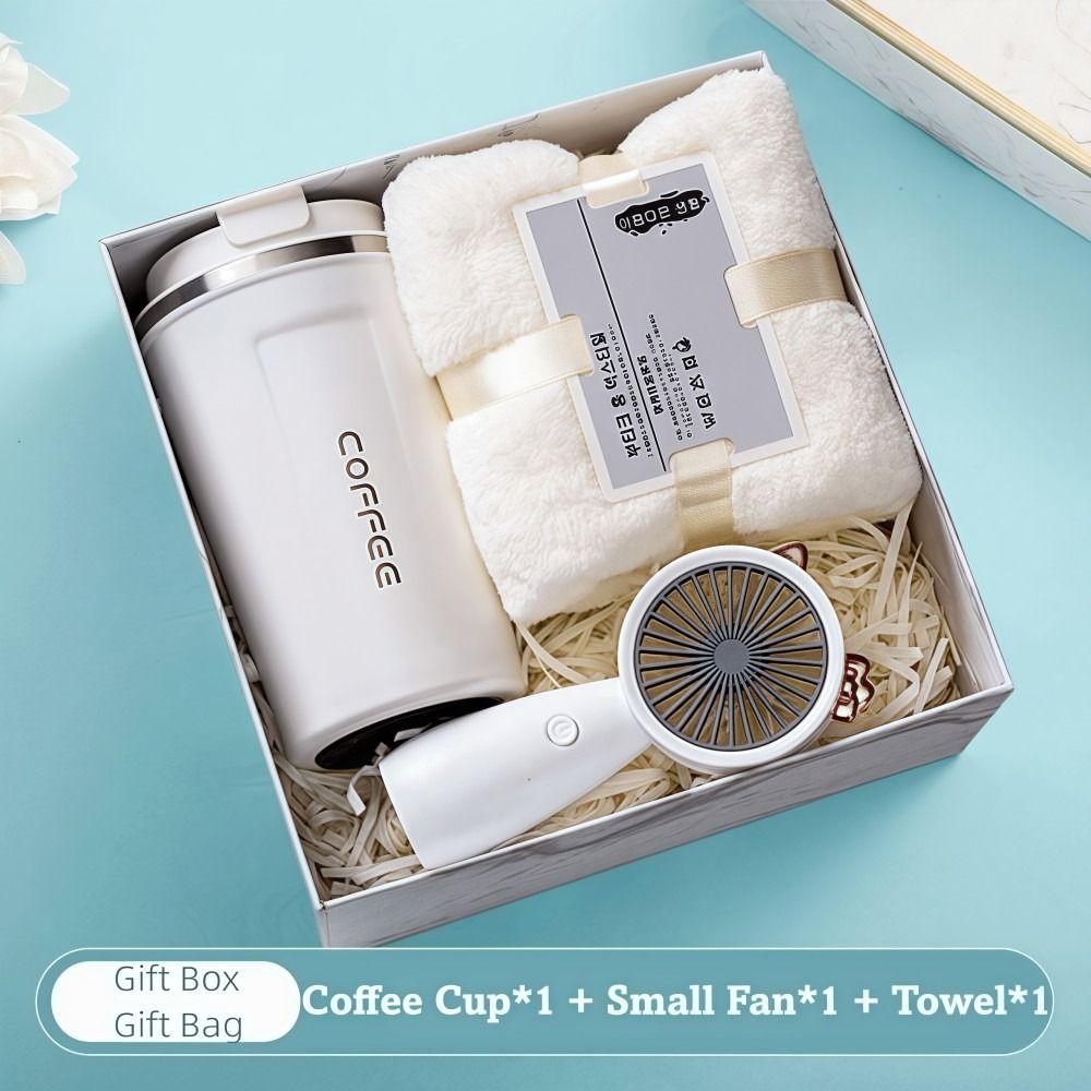 3IN1 Holiday Gift Sets Stylish Design with Paper Bag Birthday Gift Sets Exquisite Box Umbrella/Towel/Cup Practical Gift Sets