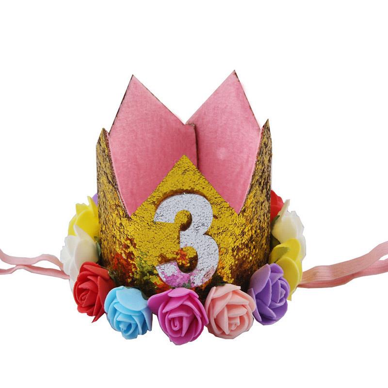 Satın alın Children's Birthday Headdress Headband Birthday Hat Corolla