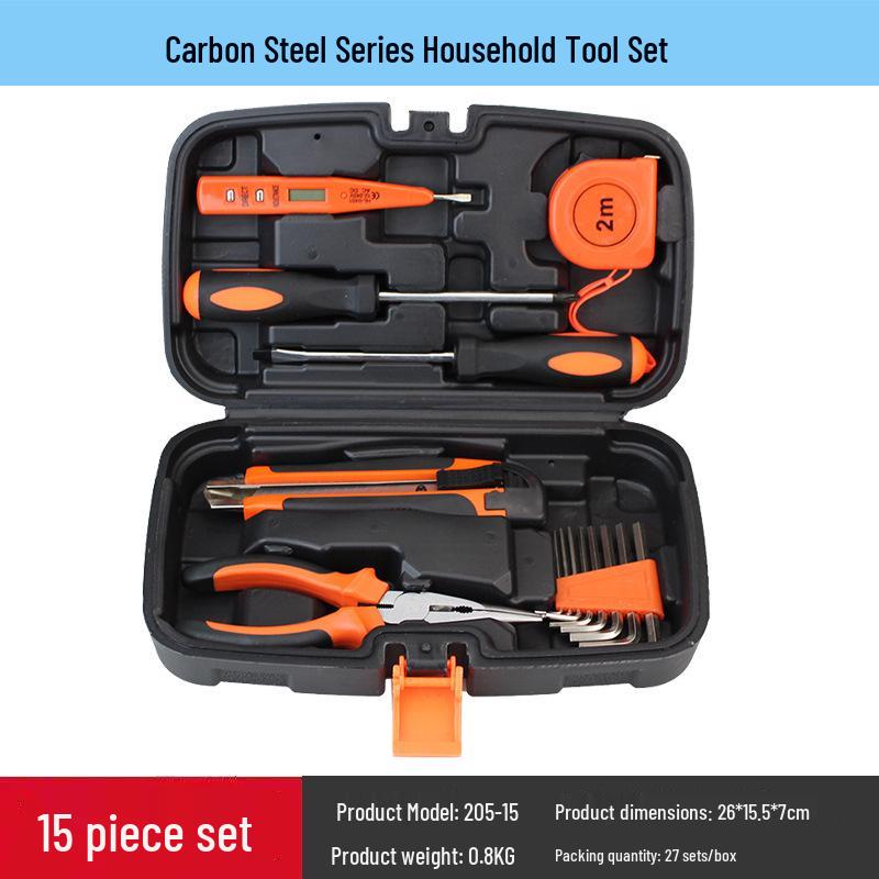 Carbon Steel Hand Tool Kit for Home, Vehicle, and Auto Repair