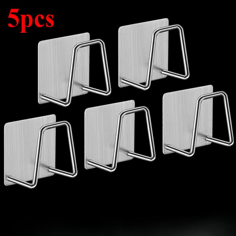 

5 высококачественных многоцелевых крючков из нержавеющей стали для раковин в ванной и на кухне, просты в установке и экономят место