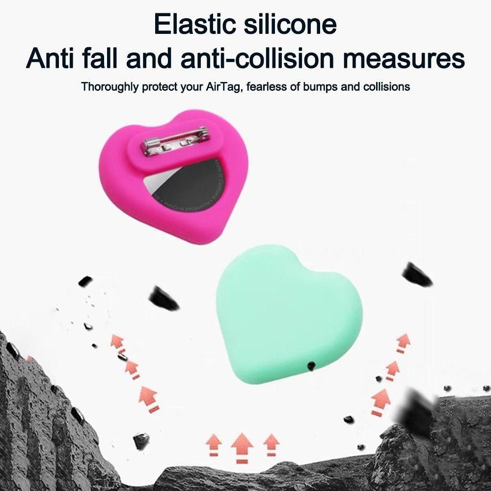 Heart Shape Silicone Case for Airtags Waterproof Tracker Accessories For Airtags