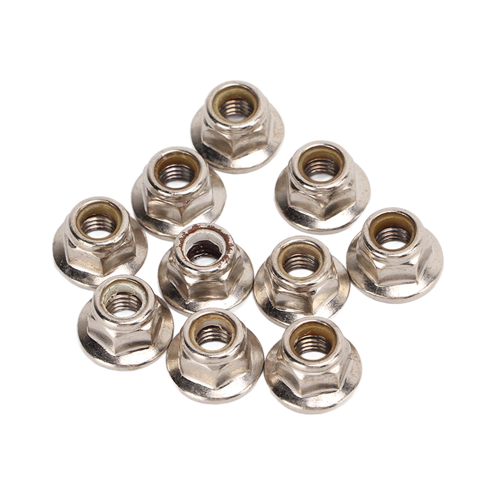 

10 Pcs Lock Tire Nut Corrosion Resistant RC Model Car M5 Flange Nut Lock Tire NutBlack Silver серебряный