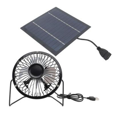 5W Solarpanelbetriebener Ventilator zur Außenkühlung USB Solarventilator-Set für Gewächshaus Hühnerstall Hundehütte