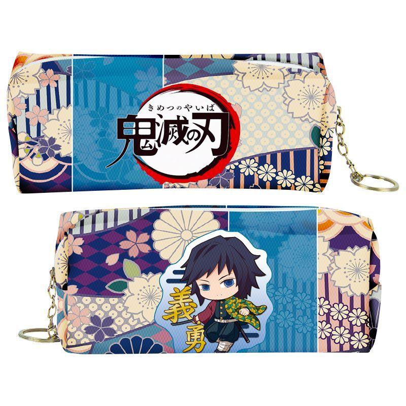 Slayer Demon Cartoon Animation Peripheral Pencil Case Stationery Box Pencil Coin Purse PU Zipper Nezuko Mitsuri Butterfly Ninja