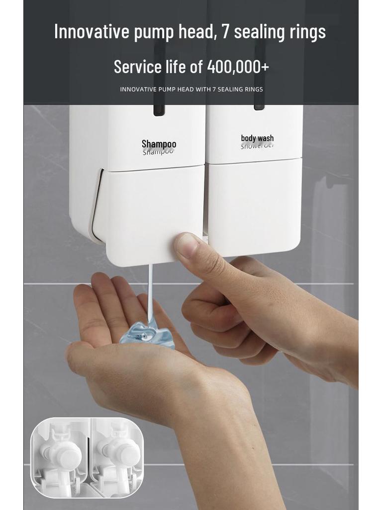 Wandmontierter nachfüllbarer Spender für Shampoo, Duschgel und Handdesinfektionsmittel