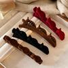 2Pcs/Set Elegant Velvet Barrettes Women Ponytail Hairpin Hair Clip Girls Black Red Ribbon Hair Clip Fashion Hair Accessories