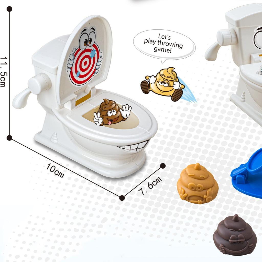 2 Pcs Toilet Game Funny Pop Up Poop Prank Toy With, Plastic, Ideal For Family, Office, And Party Entertainment, Office Prank Toy ,Playful Prank Toy
