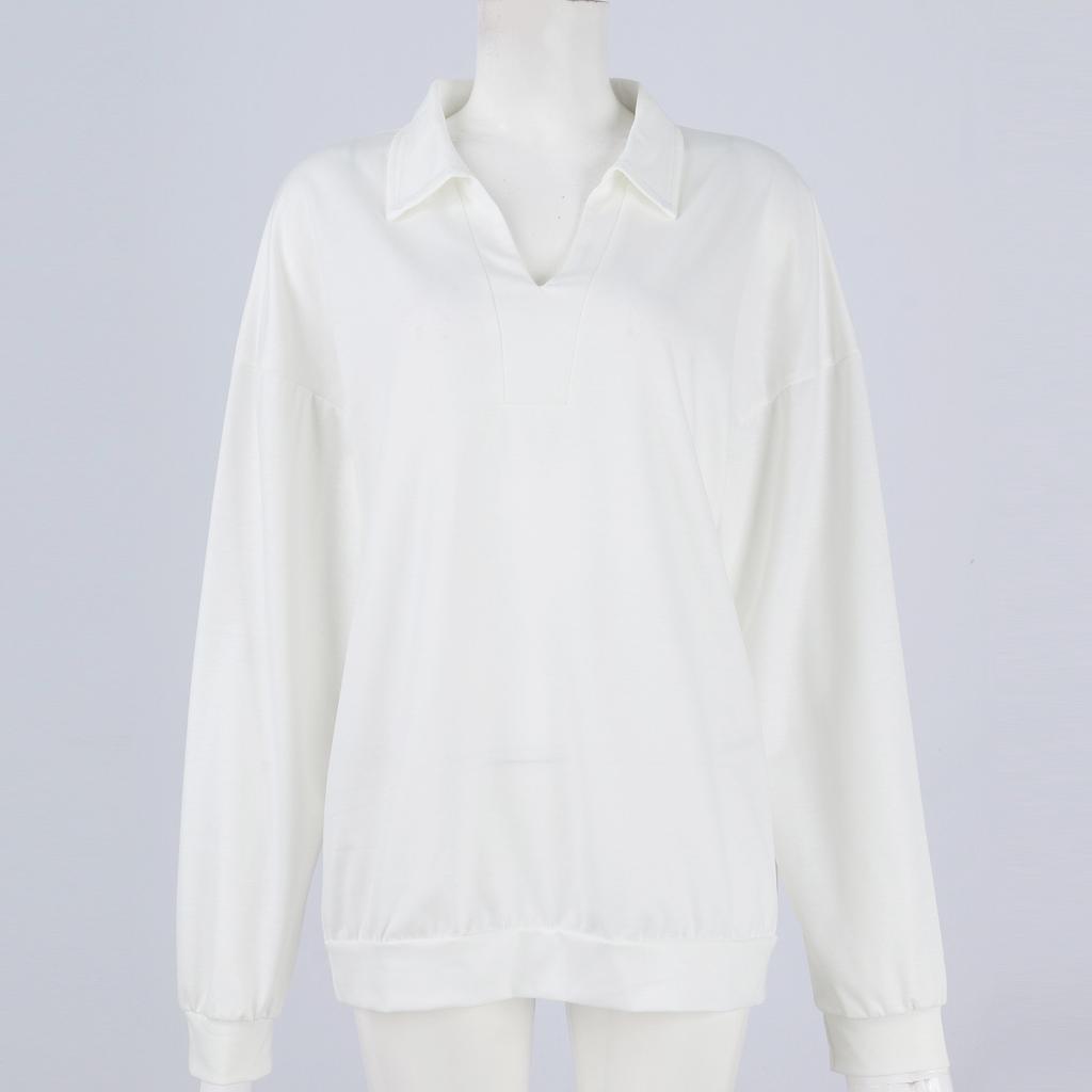 Womens Oversized Sweatshirts Fall Tops Long Sleeve V Neck Casual  Printing Pullover Top Cute Daily Clothes