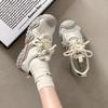 Round Head Shows Small and Heightened Thick-soled Dad Shoes for Women's 2025 New Summer Light and Breathable Ugly Cute Sports Shoes