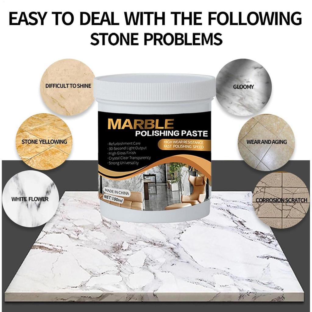 100ml Granite Polish Cleaner Quartz Countertop Shine Restorer for Floor Counter Tub Porcelain Sink Bathroom Commercial Supplies