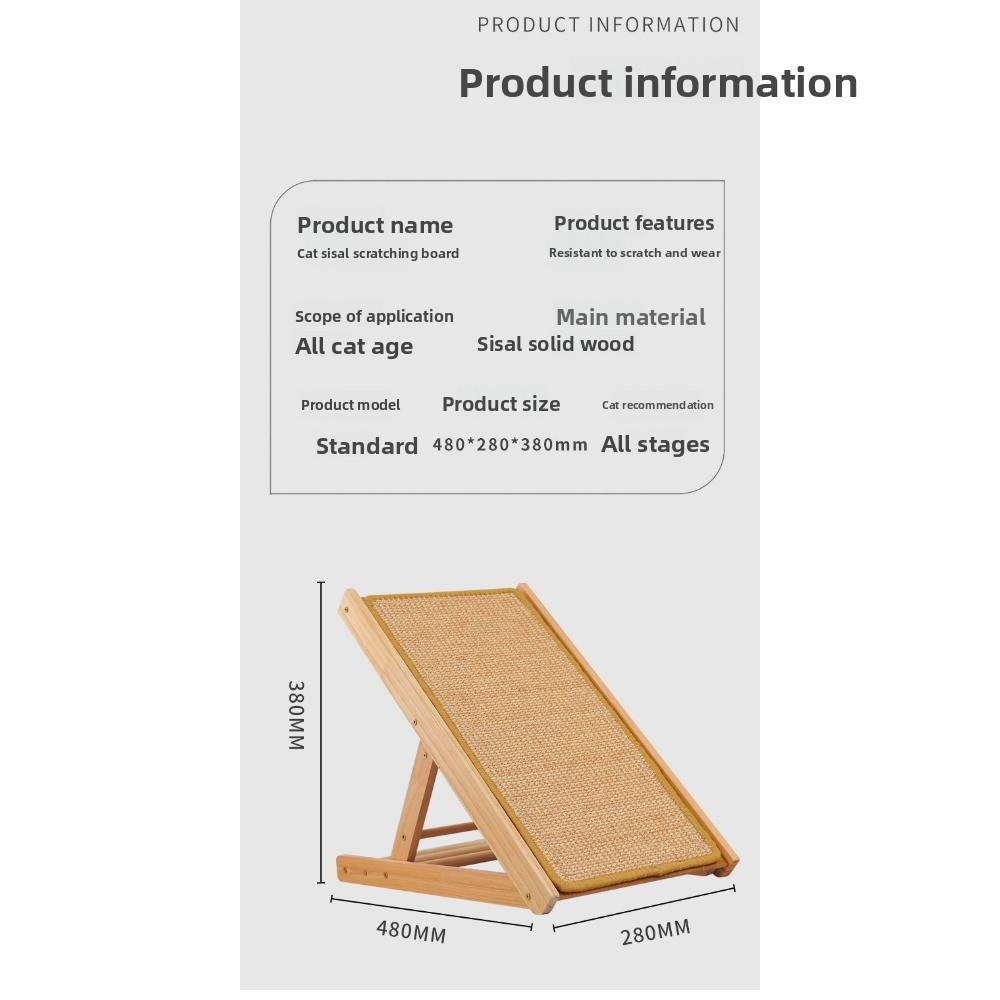Cat Scratching Board Does Not Drop Crumbs, Cat Dog Climbing Ladder Sisal Large Grinding Claws Protect Sofa Cat Toys Pet Supplies