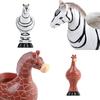 Creative Unique Giraffe/Zebras Shaped Succulent Holder Animal Plant Pot Tabletop Planter for Home or Office Decoration