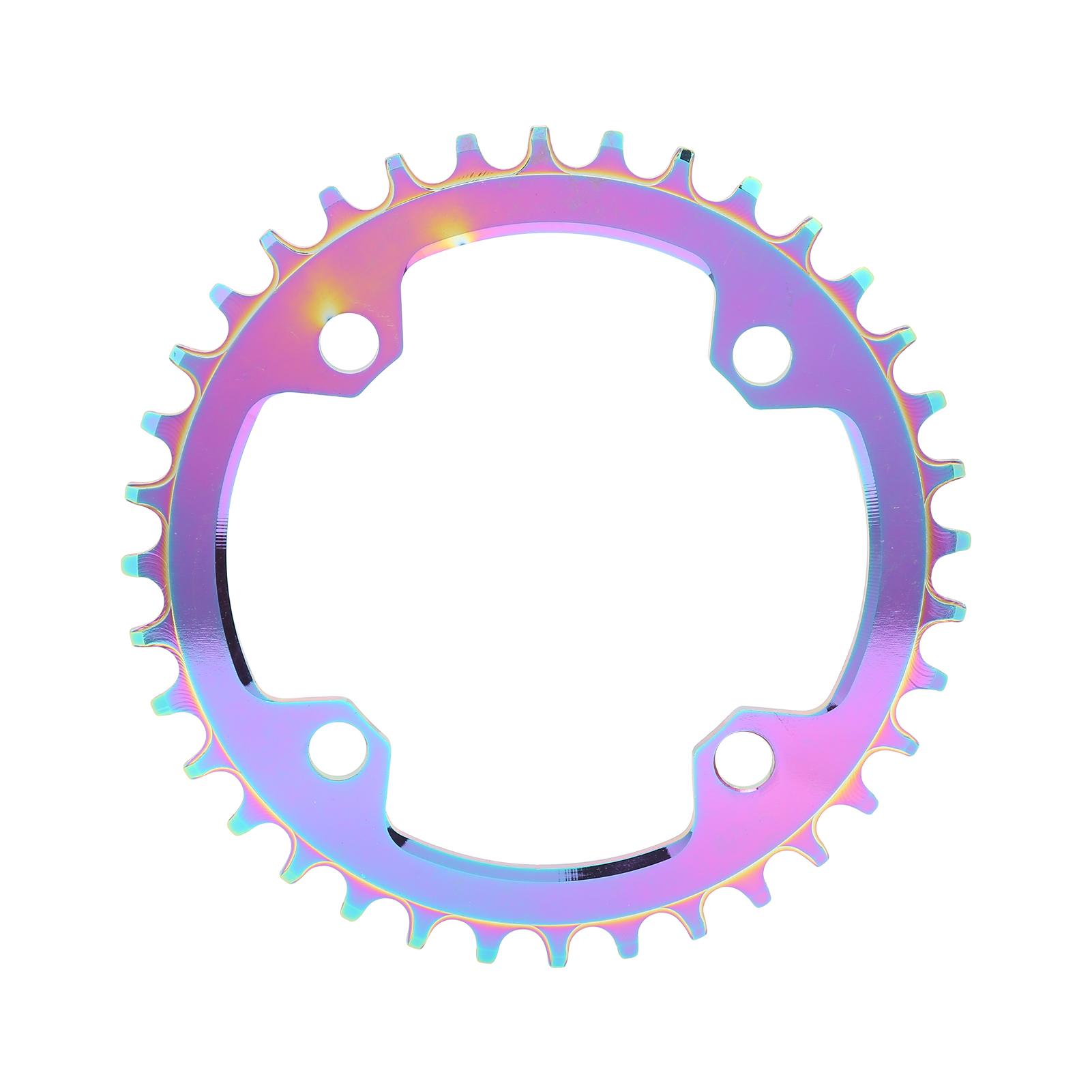 32T 34T 36T 38T Mountain Bike Bicycle Positive Negative Single Speed Chain Ring Alloy 32T