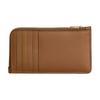 Coach 19 Gold Logo Zipper Closure Calfskin Card Case Women accessories Honey-Brown CZ112-B4T7J