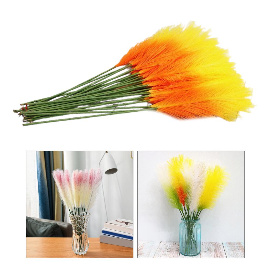 10pc Artificial Pampas Grass Branch Simulated Wedding Decors Realistic Indoor Table Centerpieces for Wedding Party