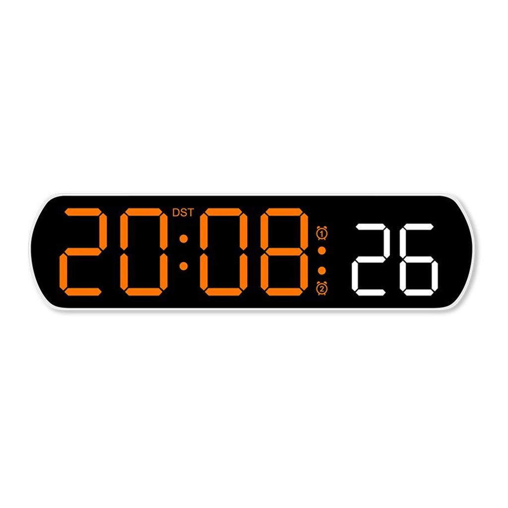 Digital Table Clock with Jump Second 2 Alarms Temperature Reading Timer Voice Control LED Alarm Clock for Home Office