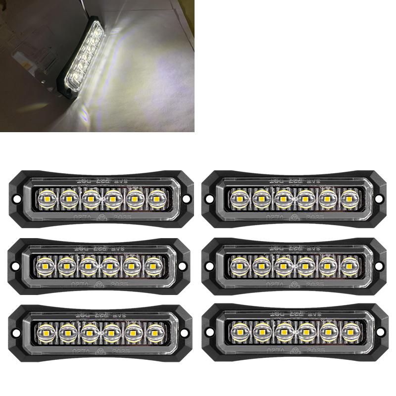 6PCS 6LED Trailer Side Marker Lights Truck Warning Lights 12V 24V Car LED Indicator Signal Front Rear Side Lamp for Trucks