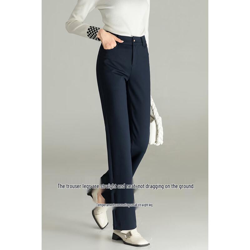 Mengshuya Women's High-Waist Straight Leg Suit Pants