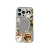 Foreign Trade Explosion Cute Cat Mirror Apple 17 Mobile Phone Case Ip16promax Puppy with Mirror Mobile Phone Case 15