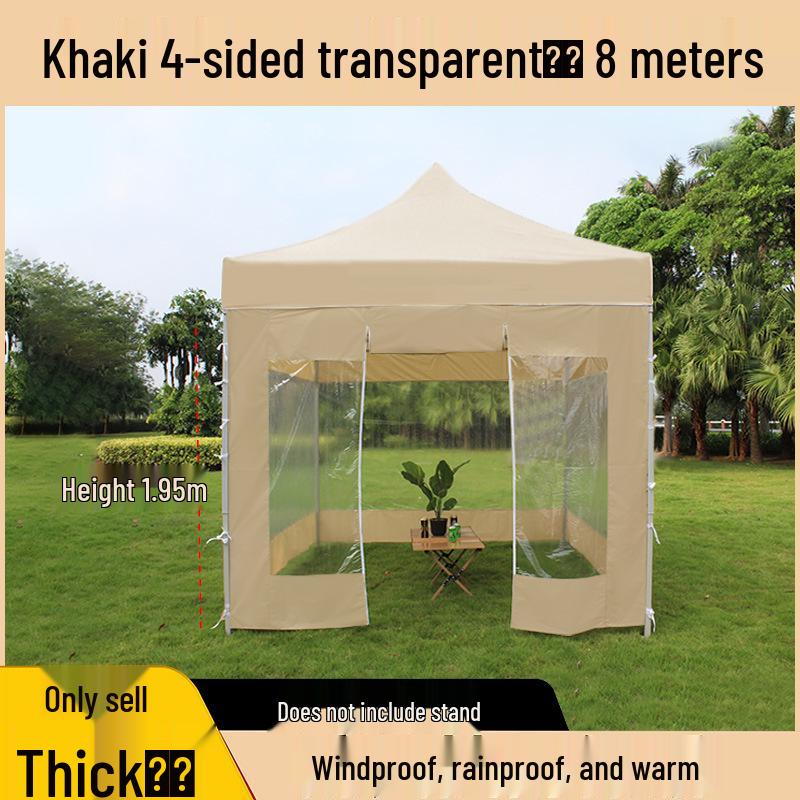 Transparent Tent Side Panel: Windproof & Waterproof Outdoor Canopy Enclosure with Thick Fabric and Durable Edging