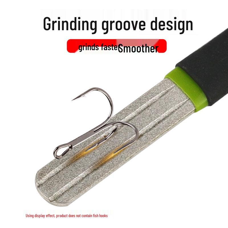 Portable Diamond Fish Hook Sharpener and Lure Crankbait Tool for Sea and Fly Fishing
