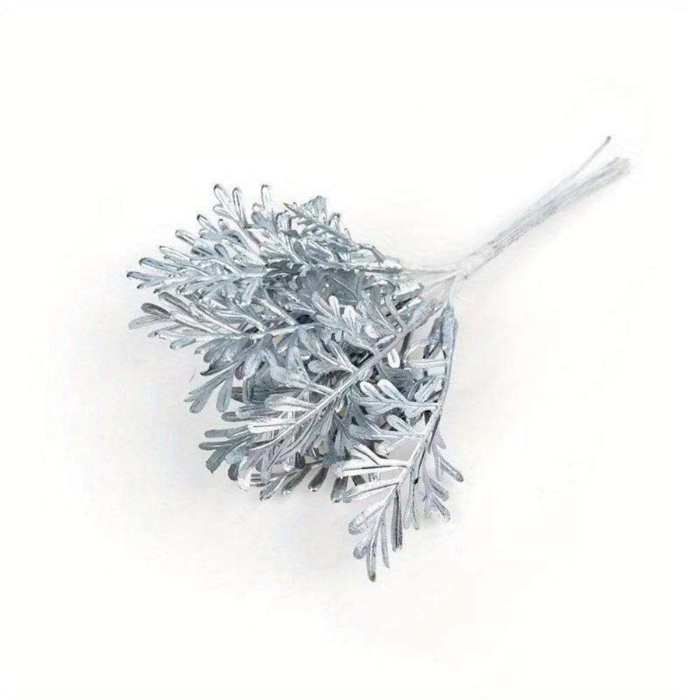 

20 шт./лот праздничные украшения аксессуары сосновая шишка лист DIY подарочная коробка украшение искусственный цветок Silvery Leaves