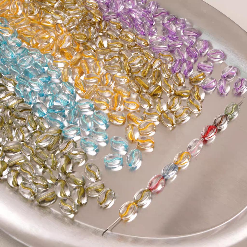 Glass Coffee Bean Beads Stringing Beads & Loose Beads DIY Materials Phone Chains Key Chains Bracelets Handmade Pendants Accessor