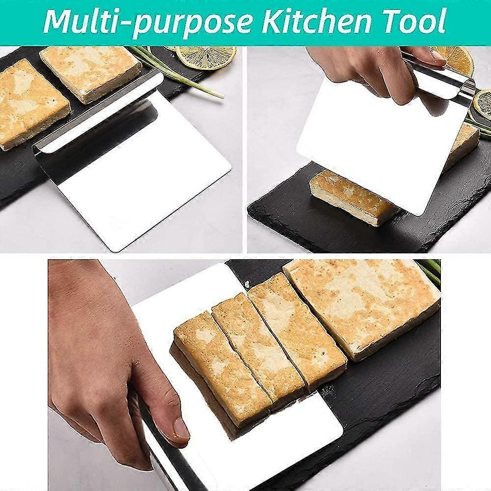 Vegetable Scoop Dough Spatula, Stainless Steel Dough Cutter Dough Scraper Kitchen Spatula