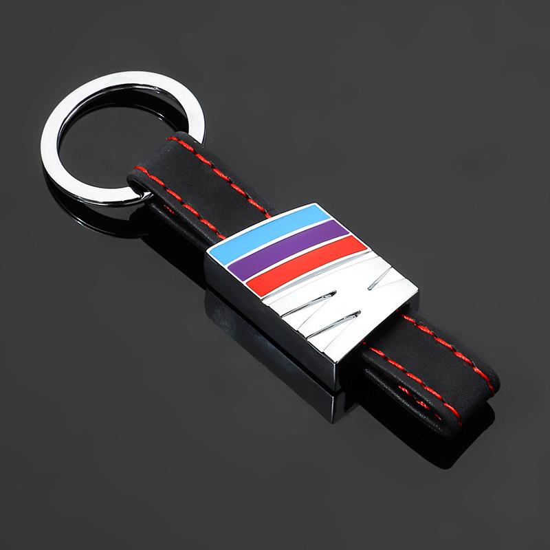 For BMW 1 2 3 4 5 6 7 Series X1 X3 X4 X5 X6 X7 87 F20 E36 E46 E90 E39 F10 F16 Car Metal Leather Key Ring Decoration Accessories