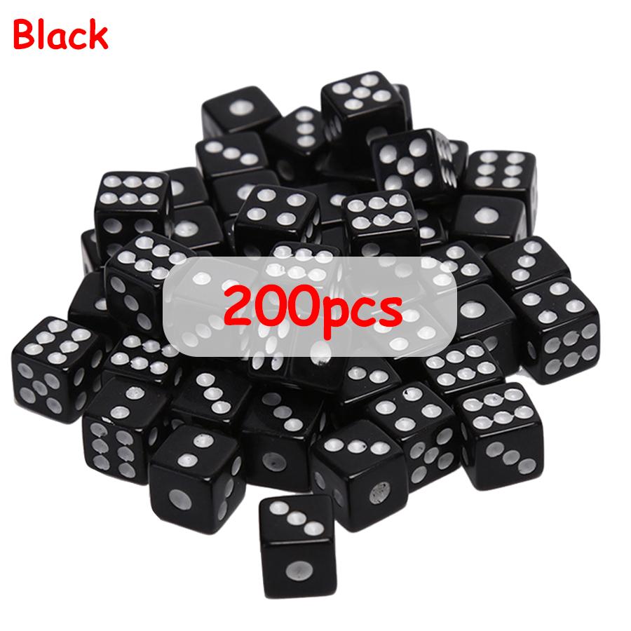 

200pcs 8mm Mini Dice Square Angle Point Dice Points Game Party Board Game Accessories Point Game Props