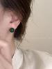 Elegant Green Agate Pearl Earrings: Chinese-Style, Uniquely Luxurious and High-End Design for Women
