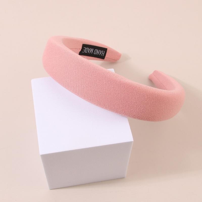 Retro Sponge Headband Milk Tea Color High Skull Headband Face Washing Headband All-match Outing High-end Pressure Hair Accessories