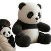 Panda Plush Doll Realistic Tabletop Pandas Plush Toy Cute Stuffed Animal Doll Collectible Home Decoration for Men Women Adults
