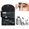 1 Set Eyebrow Trimming Set 8 Pcs Eyebrow Shaping Grooming Kit Beauty Tools Set with Faux Leather Bag Razor Eyebrow Scissors Brush Comb