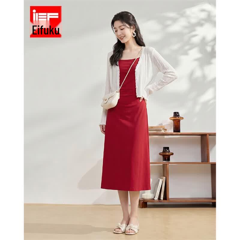 IEF Korean Style Backless Spaghetti Strap Maxi Dress L