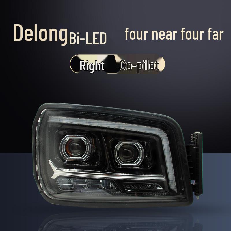 LED Headlight Assembly for Shaanxi Delong X3000, New M3000, L3000 - Super Bright Single Pack
