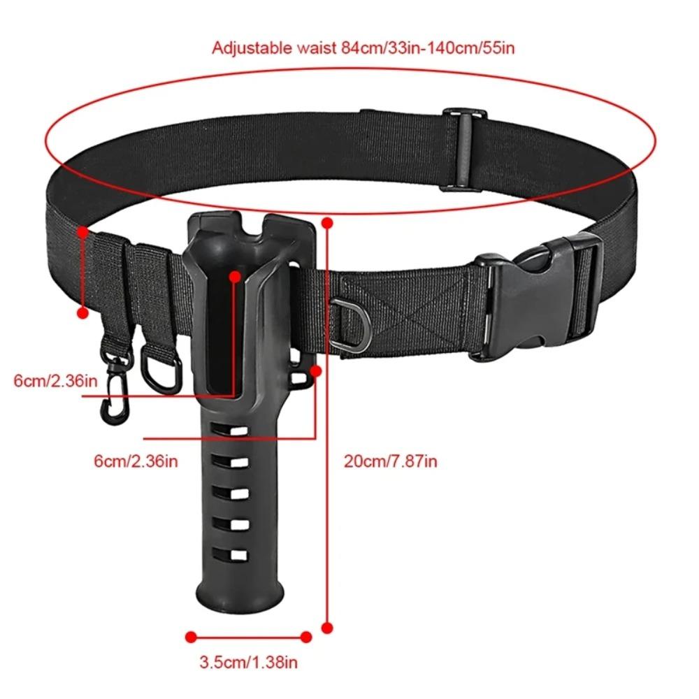 Portable Lure Fishing Rod Holder Adjustable Fishing Rod Waist Hanger Practical Pole Quick Inserter Free Your Hands