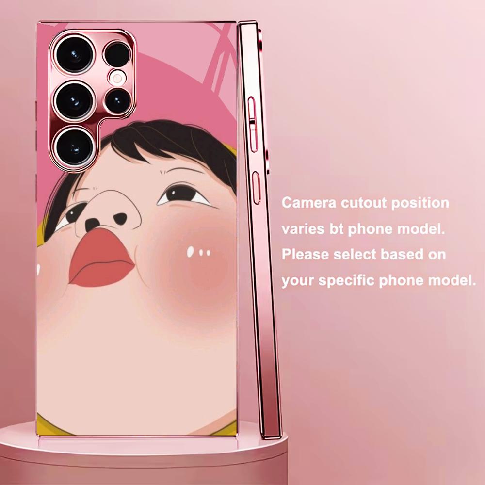 fashion Cute girl funny Phone Case Glass TPU Smartphone Case for Samsung Galaxy S26 S25 S24 S23 S22 FE Ultra Plus coque Funda