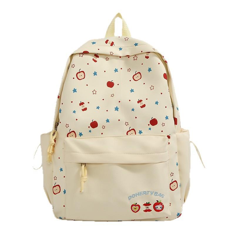 Schoolbag New Casual Versatile Student School Bag Fruit Printing Girls Backpack Junior High School Backpack Student Backpack