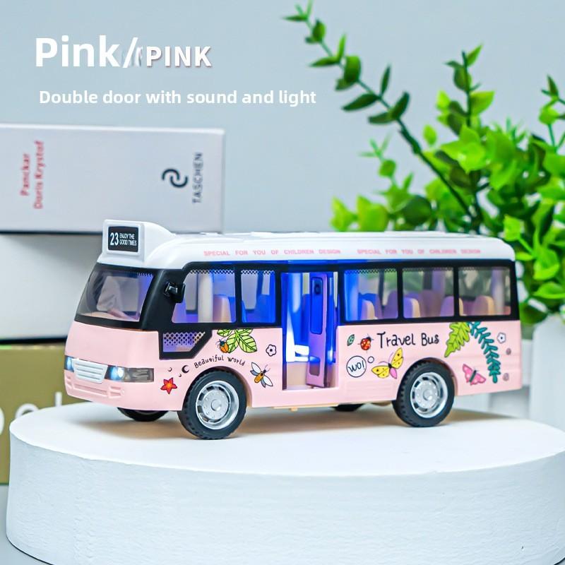 Inertia Bus Childrens Toy With Flashing Lights For Playroom Gift And Learning