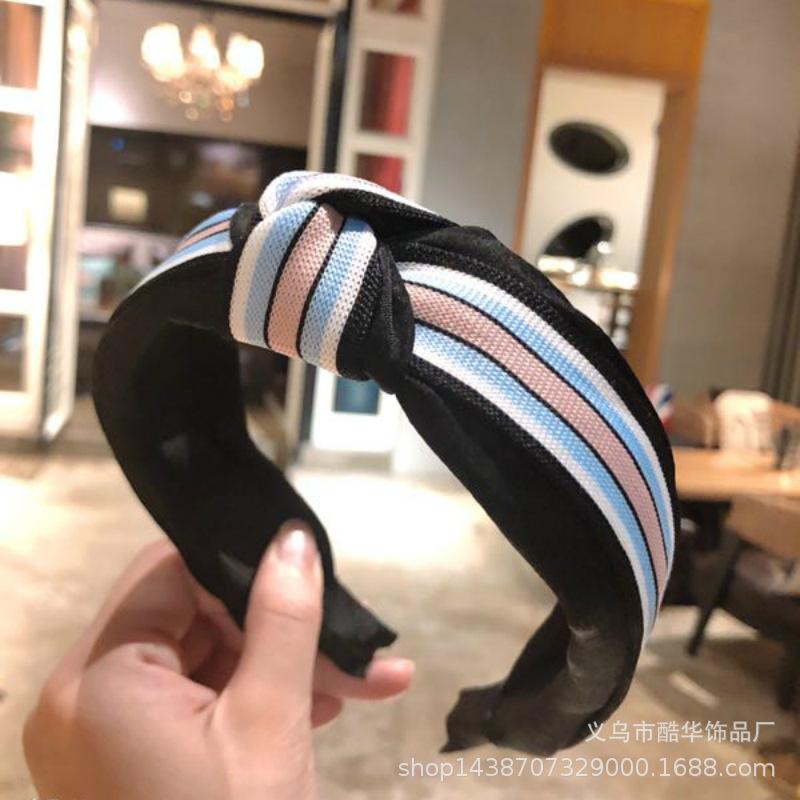 Fabric headband female Yiwu headdress jewelry autumn and winter feeling wide edge versatile high skull top headband hairpin